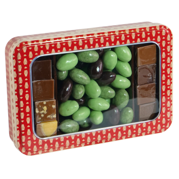 Boite décorée Olives au Chocolat et Caramels